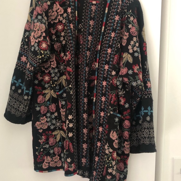 JOHNNY WAS WOMEN'S BLACK AYA KIMONO size XS fits 4-8 - Picture 7 of 8